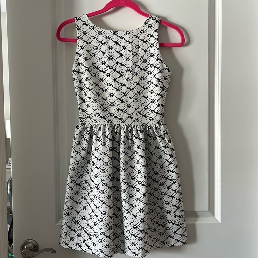 Black and white mini dress